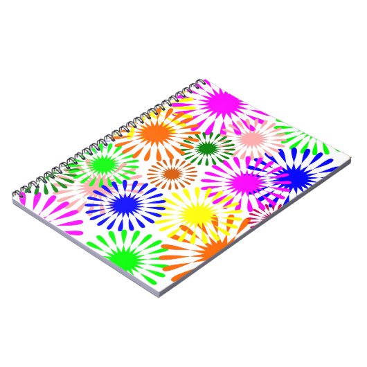 Carnet Fleurs multicolores (Côté gauche)