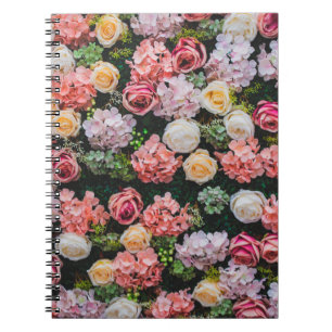 Carnet Fleurs murales arrière - plan style vintage.