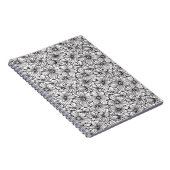 Carnet Fleurs Noir Blanc (Côté Droit)