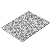 Carnet Fleurs Noir Blanc (Côté gauche)