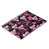 Carnet fleurs noires (Côté gauche)