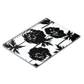 Carnet Fleurs noires, blanc, Monochrome (Côté gauche)