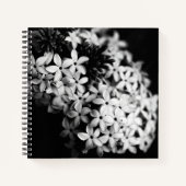 Carnet Fleurs noires et blanches (Devant)