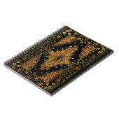 Carnet Fleurs noires et dorées tombées (Côté gauche)