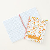 Carnet Fleurs orange et branches feuillues motif personne (Intérieur)