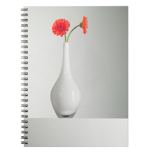 Carnet Fleurs | Orange Gerbera dans Vase (Devant)