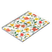 Carnet Fleurs orange jaune (Côté gauche)