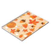 Carnet Fleurs orange : Motif Doodle à la main. (Côté gauche)