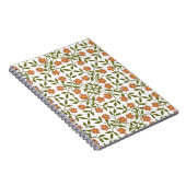 Carnet Fleurs orange, Motif Floral, Verdure, Boho (Côté Droit)