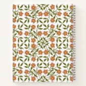 Carnet Fleurs orange, Motif Floral, Verdure, Boho (Dos)