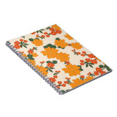Carnet Fleurs Oranges, Motif Floral, Motif De Fleurs (Côté Droit)