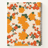 Carnet Fleurs Oranges, Motif Floral, Motif De Fleurs (Dos)