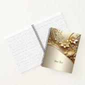 Carnet Fleurs Ornées Moderne avec Perles (Intérieur)