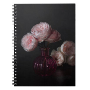 Carnet Fleurs Pale Pink Peonies dans Vase