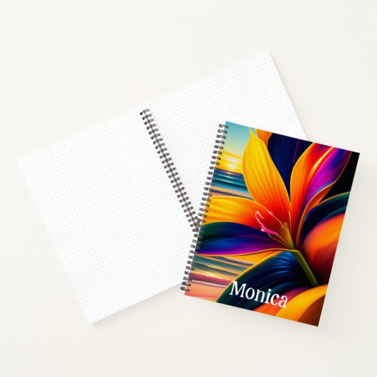 Carnet Fleurs Paradis Tropical Personnalisé Bullet (Intérieur)