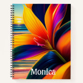 Carnet Fleurs Paradis Tropical Personnalisé Bullet (Devant)