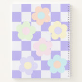 Carnet Fleurs pastel et damier mou (Dos)