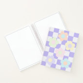 Carnet Fleurs pastel et damier mou (Intérieur)