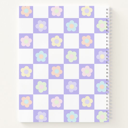 Carnet Fleurs pastel mauve (Dos)