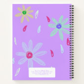 Carnet Fleurs Pastel | Nom Monogramme | Recette pourpre (Dos)