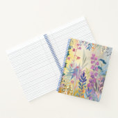 Carnet Fleurs pastel violet rose (Intérieur)