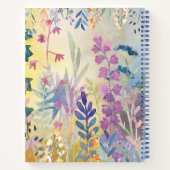 Carnet Fleurs pastel violet rose (Dos)