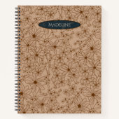 Carnet Fleurs Pays Main Tirée Motif Tan Vintage (Devant)