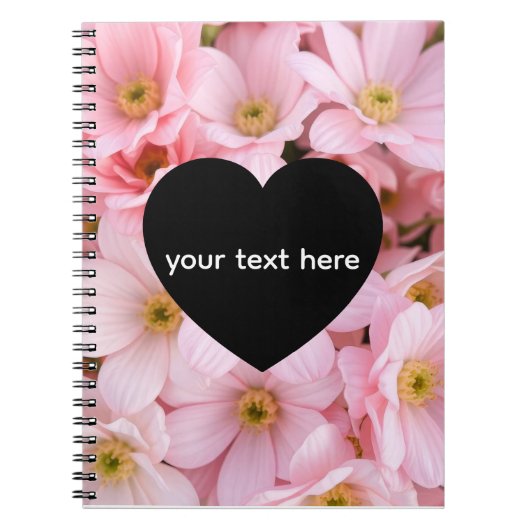 Carnet fleurs personnalisées (Devant)