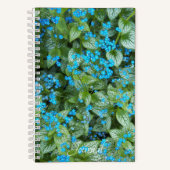 Carnet Fleurs Petit Bleu Brunnera Floral (Recto)