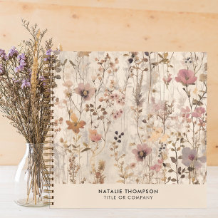 Carnet Fleurs Pressées Cottagecore Fleur sauvage Botaniqu