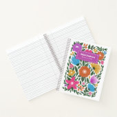 Carnet Fleurs printanières audacieuses de couleurs vives (Intérieur)