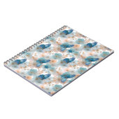 Carnet Fleurs printanières vintage & papillon bleu (Côté gauche)