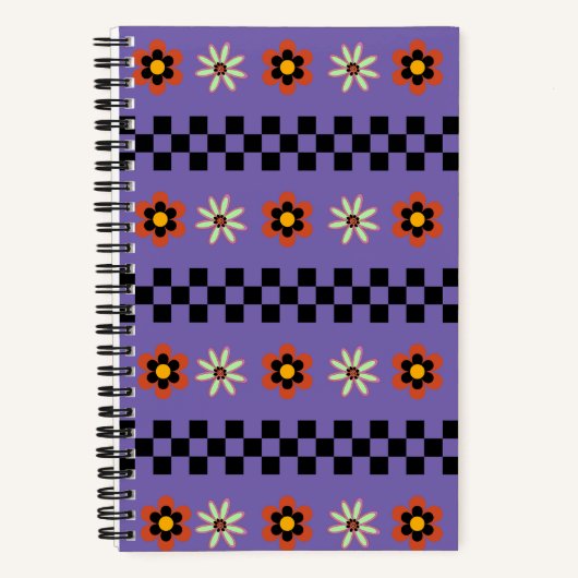 Carnet Fleurs Punk Rétro (Recto)
