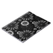 Carnet Fleurs Rétro Noir et Blanc (Côté gauche)