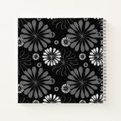 Carnet Fleurs Rétro Noir et Blanc (Dos)