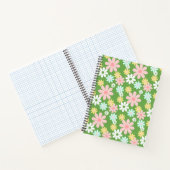 Carnet Fleurs Retro Pastel Daisy avec À petits pois (Intérieur)