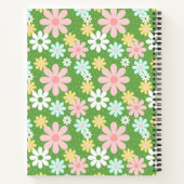 Carnet Fleurs Retro Pastel Daisy avec À petits pois (Dos)