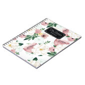 Carnet Fleurs romantiques chics d'aquarelle (Côté gauche)