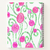Carnet Fleurs rose et verte (Dos)