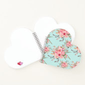 Carnet Fleurs rose pâle sur bleu clair (Intérieur)