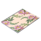 Carnet fleurs rose pourpre (Côté gauche)