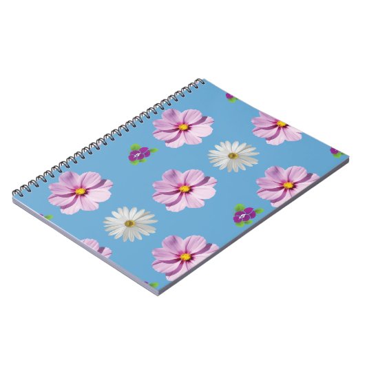 Carnet Fleurs roses (Côté gauche)