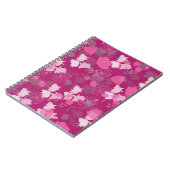 Carnet fleurs roses (Côté gauche)