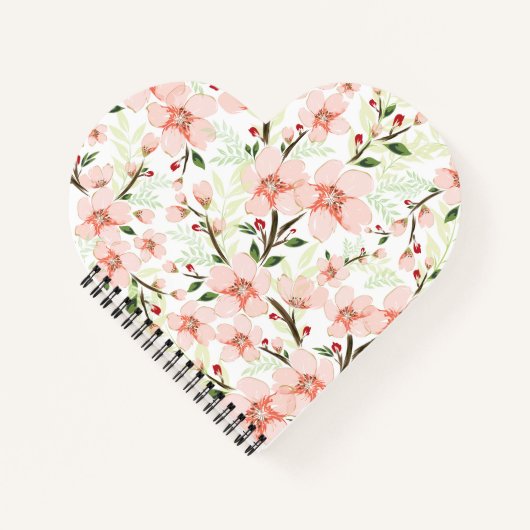 Carnet Fleurs roses (Devant)