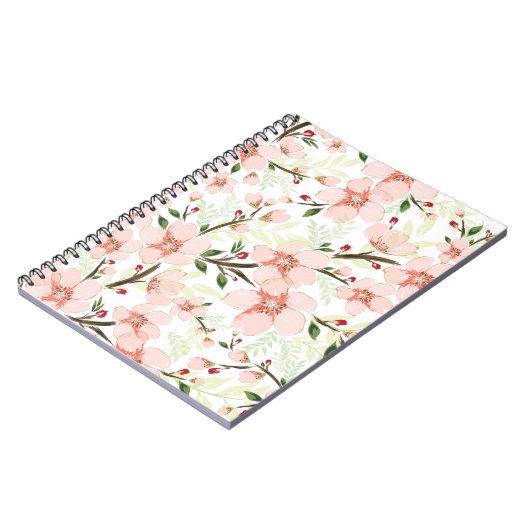 Carnet Fleurs roses (Côté gauche)