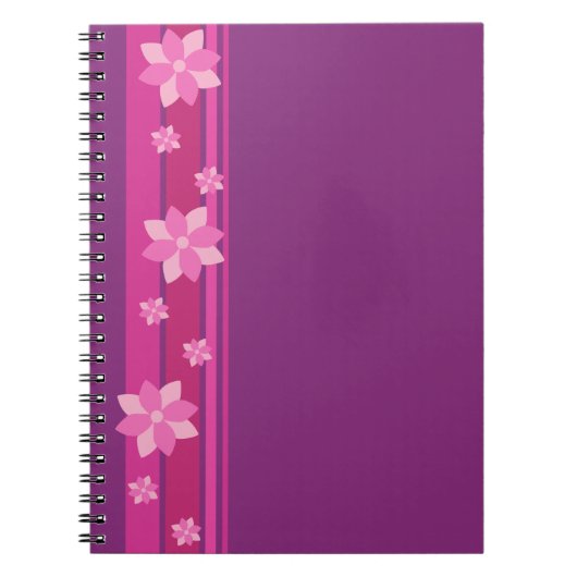 Carnet Fleurs roses (Devant)