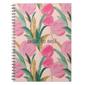 Carnet Fleurs roses (Devant)