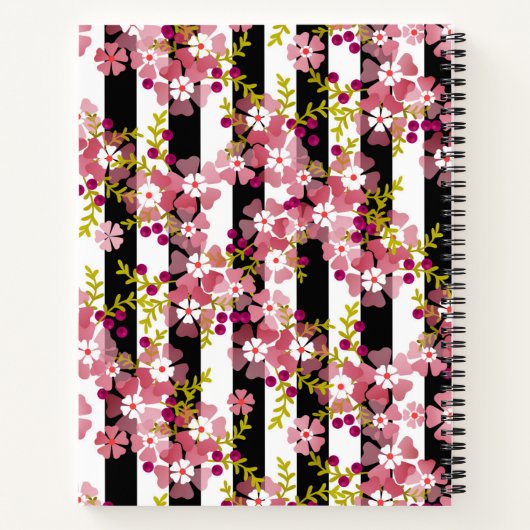 Carnet Fleurs roses (Dos)