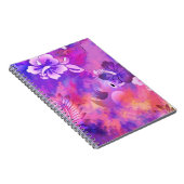 Carnet Fleurs roses Abstraites et art des oiseaux (Côté Droit)