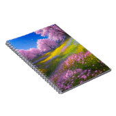 Carnet Fleurs roses au milieu d'une verdure sereine (Côté Droit)